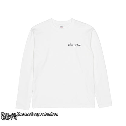 【IHTL-2301】7.5ozループウィールクルーネック長袖Ｔシャツ／ホワイト