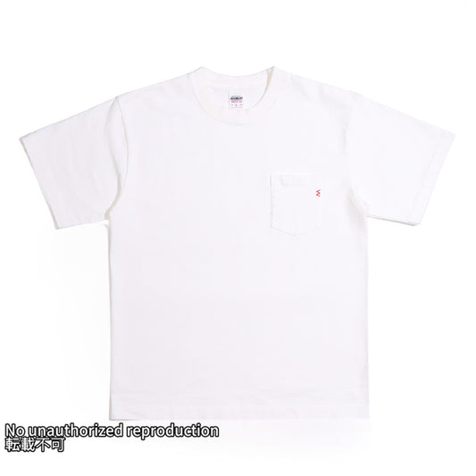 7.5oz半袖Tシャツ ポケットTシャツ：ホワイト