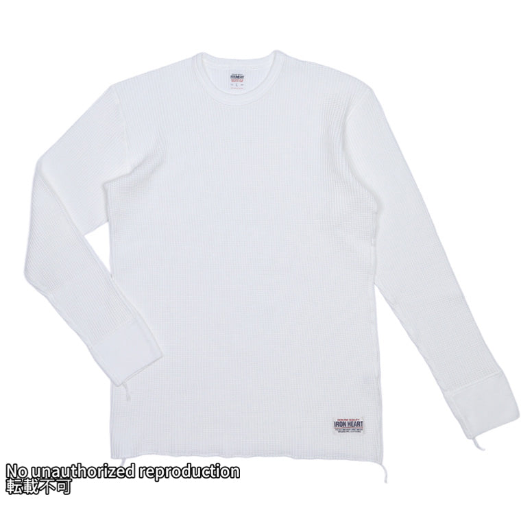 【IHTL-1301】ヘビーサーマル クルーネックロングTシャツ／ホワイト