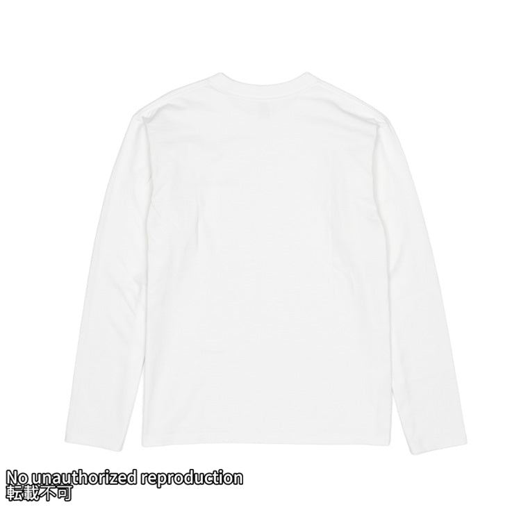 【IHTL-2301】7.5ozループウィールクルーネック長袖Ｔシャツ／ホワイト