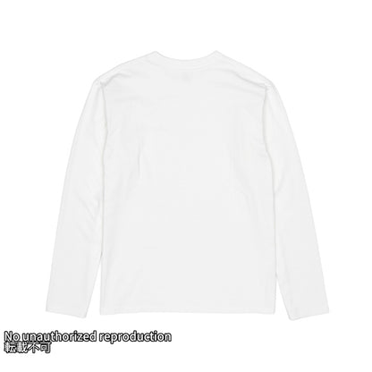 【IHTL-2301】7.5ozループウィールクルーネック長袖Ｔシャツ／ホワイト